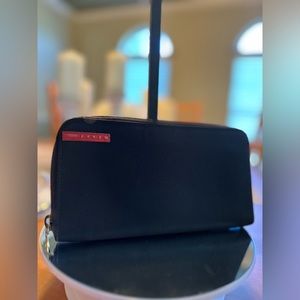 Prada black nylon sport long zip wallet! Like New! Comes with COA card!